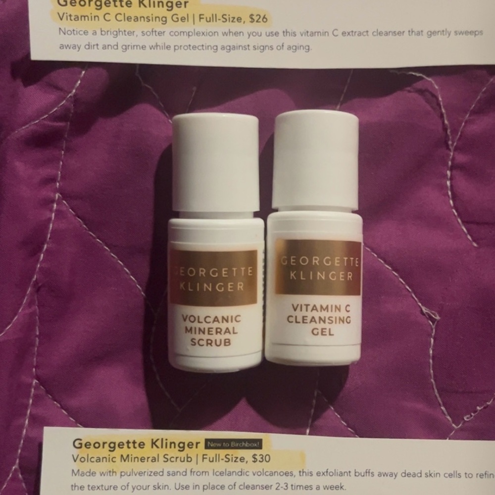 Vitamin C Cleansing Gel and Volcanic Mineral Scrub Set - White